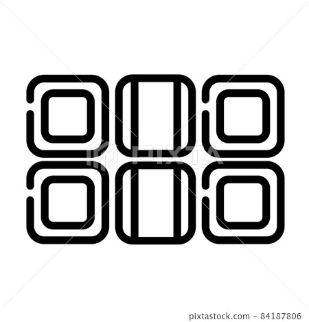 Vector illustration of Japanese food - sushi rolls. Vector illustration of Japanese food - sushi rolls. 84187806