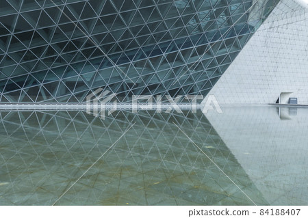 Exterior view of modern Guangzhou Opera House in Guangzhou, China. Exterior view of modern Guangzhou Opera House in Guangzhou, China. 84188407