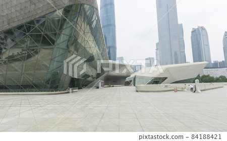Exterior view of modern Guangzhou Opera House in Guangzhou, China. Exterior view of modern Guangzhou Opera House in Guangzhou, China. 84188421