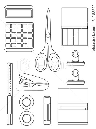 Drawing tools stock vector. Illustration of stationary - 59868610