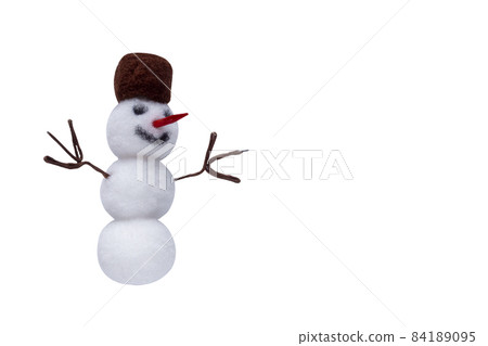 Character for New Year and Christmas the snowman toy, isolated Character for New Year and Christmas the snowman toy, isolated 84189095