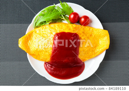 Omelet rice bird's-eye view Omelet rice bird's-eye view 84189110