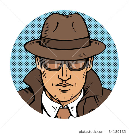 Man detective investigating retro illustration pop art Man detective investigating retro illustration pop art 84189183