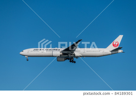 [JAL aircraft landing on Runway A from Ukishimacho Park] 84189301