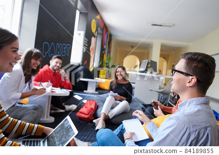 students using modern technology for school project students using modern technology for school project 84189855