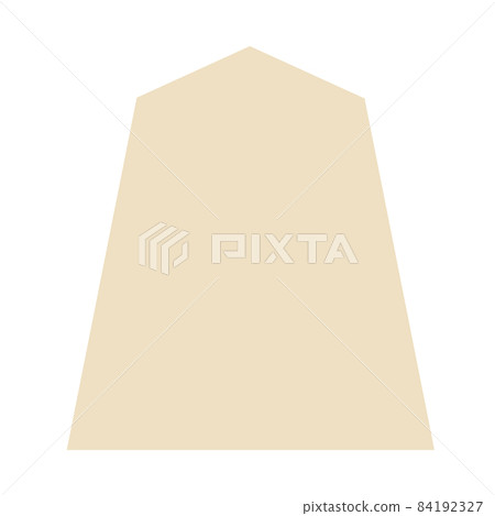 Shogi piece. A plain piece. 84192327