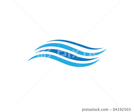 Water wave vector icon illustration 84192503