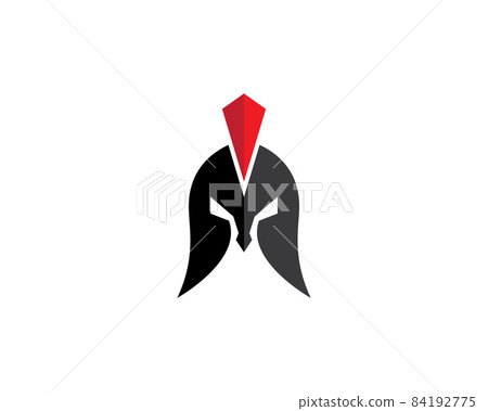 Spartan helmet vector icon illustration Spartan helmet vector icon illustration 84192775