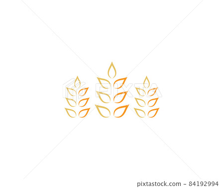 Wheat symbol vector icon illustration 84192994