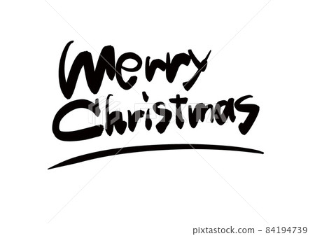 Handwritten logo [Merry Christmas] Simple illustration Character material 84194739
