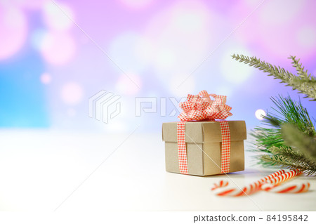 Christmas gift and decoration. Xmas and New Year celebration for party on holiday. Christmas gift and decoration. Xmas and New Year celebration for party on holiday. 84195842