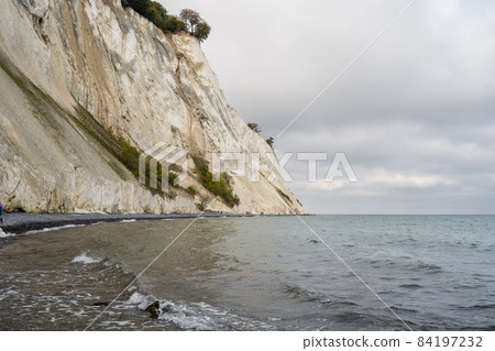 Beautiful chalk cliffs at Mons Klint in Denmark Beautiful chalk cliffs at Mons Klint in Denmark 84197232