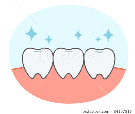 簡單可愛的牙齒和牙齦插圖 簡單可愛的牙齒和牙齦插圖 84197816