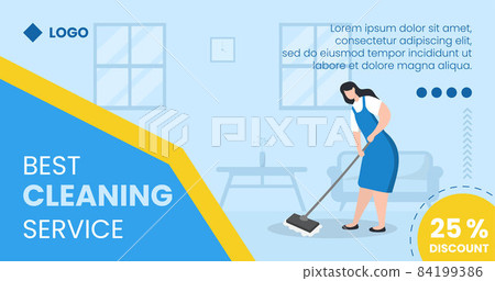 Home Cleaning Service Post Editable of Square Background Suitable for Social media, Feed, Card, Greetings, Print and Web Internet Ads 84199386