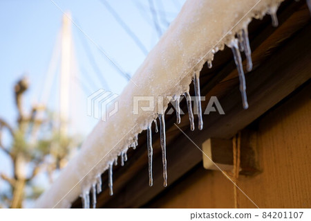 Tsurara on the hang of the Nagamachi Samurai residence in winter 84201107