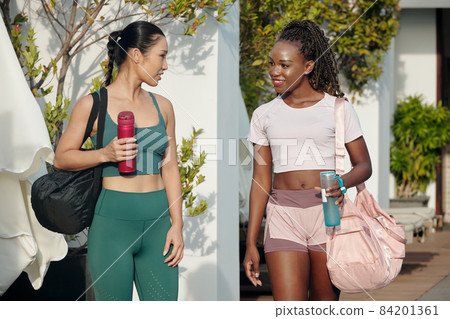 Friends Walking Home after Workout 84201361