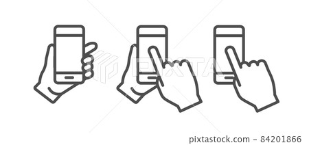Illustration icon set for smartphone operation 84201866