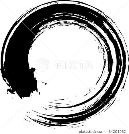 Circle drawn with a brush - Stock Illustration [84201982] - PIXTA