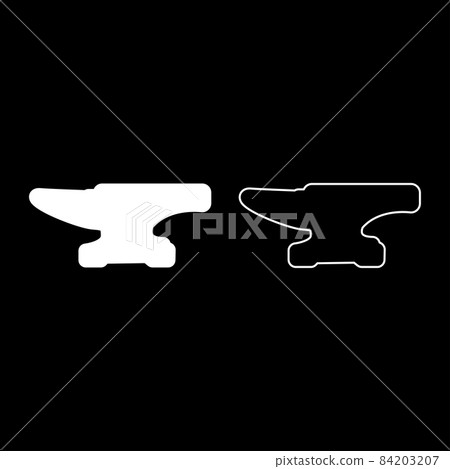 Anvil icon white color vector illustration flat style image set 84203207