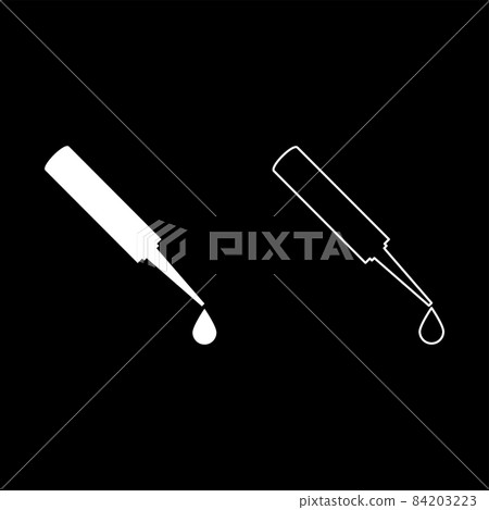 Glue with drop Silicone icon white color vector illustration flat style image set Glue with drop Silicone icon white color vector illustration flat style image set 84203223