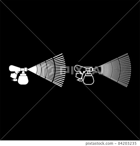 Coloring machine Painting tool in hand icon white color vector illustration flat style image set Coloring machine Painting tool in hand icon white color vector illustration flat style image set 84203235