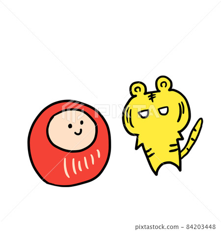 Tiger and Daruma set 84203448