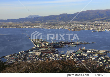 Hakodate Dotsuku and Hokkaido Komagatake from Mt. Hakodate Observatory 84204250