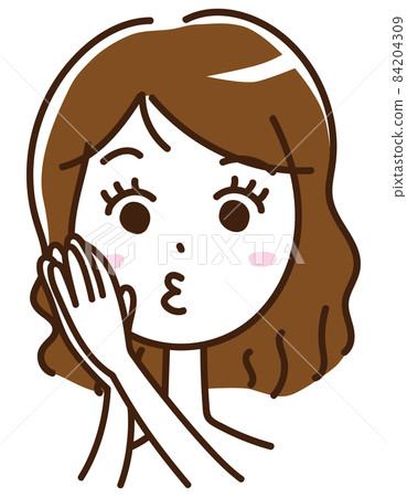 女性面部表情，想到的想法 84204309