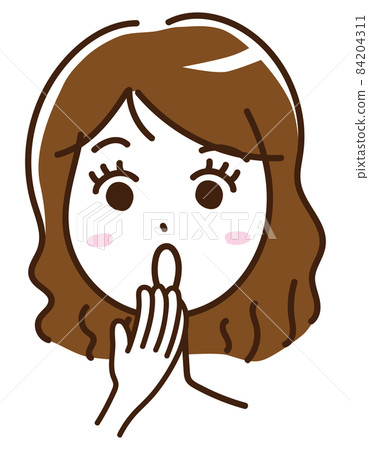 Female face expression surprised - Stock Illustration [84204311] - PIXTA