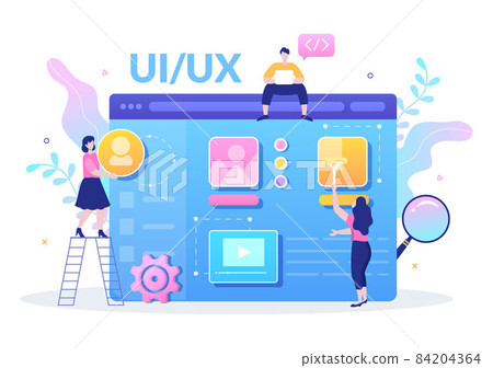 UI & UX Programmer Flat Design Vector Illustration for Business Information and Team Sharing Ideas with Designer, Coding, Interface or Software App Development UI & UX Programmer Flat Design Vector Illustration for Business Information and Team Sharing Ideas with Designer, Coding, Interface or Software App Development 84204364