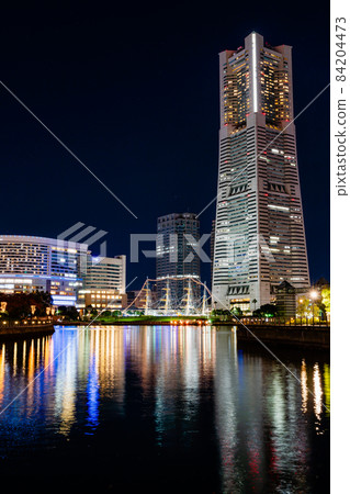 橫濱港未來的夜景 橫濱港未來的夜景 84204473