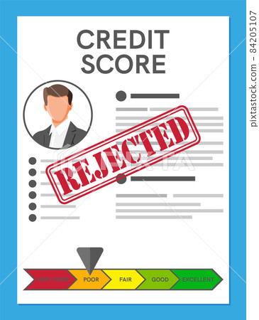 Credit Score Indicator and Gauge in Report Credit Score Indicator and Gauge in Report 84205107