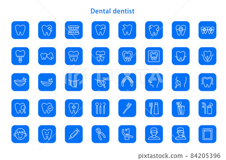 Dental Icon Line Drawing Rounded Corner Dentist Dental Clinic Illustration Material Vector Design Dental Icon Line Drawing Rounded Corner Dentist Dental Clinic Illustration Material Vector Design 84205396