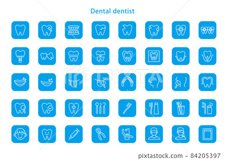 Dental Icon Line Drawing Rounded Corner Dentist Dental Clinic Illustration Material Vector Design Dental Icon Line Drawing Rounded Corner Dentist Dental Clinic Illustration Material Vector Design 84205397
