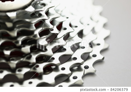 Bicycle roller chain that transfers power from pedals to drive 84206379