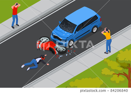 Car Accidents Isometric Composition 84206840