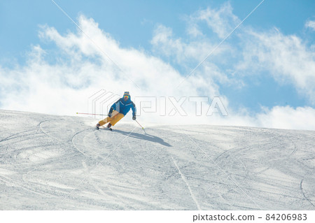 Alpine skier on slope at Cortina 84206983