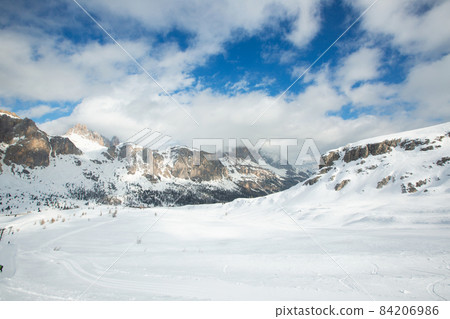 Dolomites winter mountains ski resort 84206986