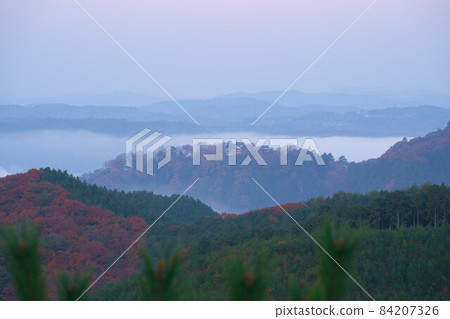 【日本百城】備中松山城,黎明時分的天空之城,雲海,岡山縣高橋市吉備高原 【日本百城】備中松山城,黎明時分的天空之城,雲海,岡山縣高橋市吉備高原 84207326
