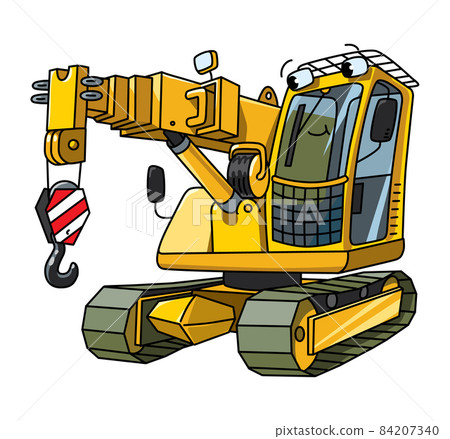 Funny autocrane truck or mobile crane vector Funny autocrane truck or mobile crane vector 84207340