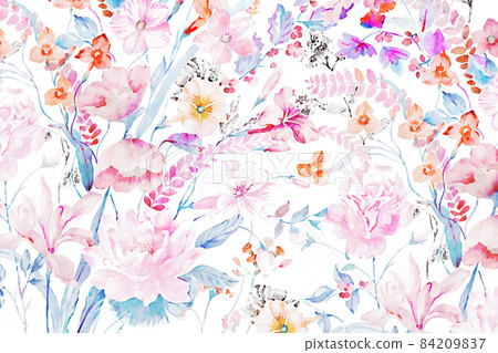 Beautiful watercolor flower bouquet illustration 84209837