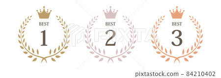 Ranking crown icon illustration white background 84210402