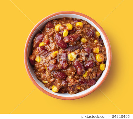 bowl of chili con carne bowl of chili con carne 84210465