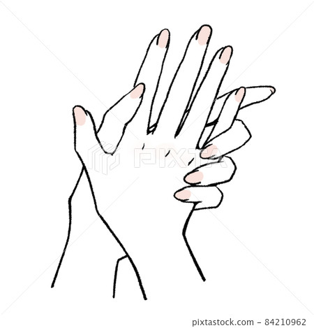 雙手合十的簡單圖解 84210962