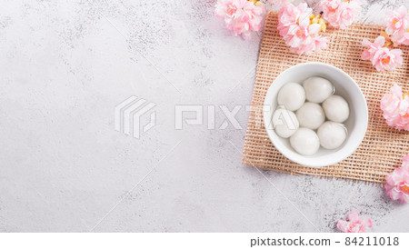 Top view of Tang Yuan(sweet dumplings balls) on... - Stock Photo [84211018]  - PIXTA