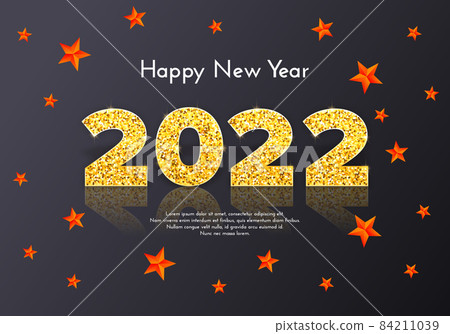 Holiday gift card Happy New Year 2022 84211039