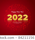 Holiday gift card Happy New Year 2022 84211156