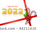 Holiday gift card Happy New Year 2022 84211416