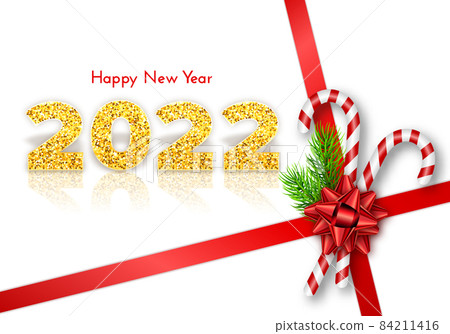Holiday gift card Happy New Year 2022 84211416