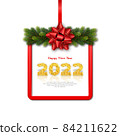 Holiday gift card Happy New Year 2022 84211622